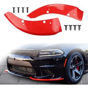 Front Bumper Lip Splitter Protector for Dodge Charger 2015-2023 Hellcat/SRT 39 /Scat Pack/RT Scat Pack/GT/RT Not for Plus,Widebody (Red)
