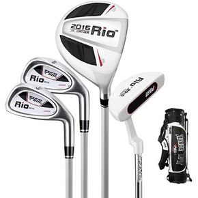 PGM Junior Golf Club, RIO golf clubs complete set right handed for Children Kids, 4 pieces youth Golf Clubs with Stand Bag for Boys & Girls