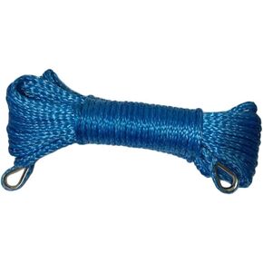 1/4"*50ft Winch Rope Extension,Synthetic Winch Rope,Winch Cable,ATV Winch Line with Thimbles(Blue)