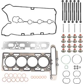 X AUTOHAUX 1 مجموعة حشية رأس أسطوانة المحرك مع مسامير رأس لسيارة Chevy Equinox Impala Malibu لـ Buick Lacrosse لـ GMC Terrain Cylinder مجموعة حشية رأس كاملة