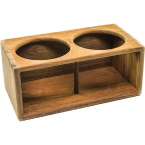 Whitecap 62612 Teak Two Insulted Drink Rack