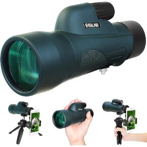 تلسكوب أحادي العين ESSLNB - منظار أحادي العين مقاس 12 × 50 للبالغين عالي الطاقة، منظار أحادي مقاوم للماء مع محول هاتف لمشاهدة النجوم والطيور والصيد والحياة البرية والسفر in Kuwait
