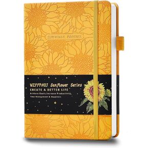 Undated Luxurious Weekly & Monthly Planner to Increase Productivity Hit Your Goals, Organizer Notebook Gratitude Journal Time Management Start Anytime, A5, Lasts 1 Year