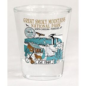 Great Smoky Mountains North Carolina Tennessee National Park Series Collection Shot Glass