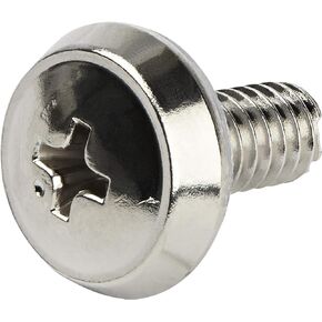 StarTech.com 12-24 Server Rack Screws - 50 Pack - Mounting Screws for Rack and Server Cabinets - Nickel-Plated (CABSCRWS1224)