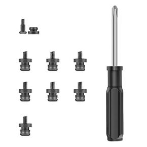 8 x Screws Isolation Mounting Guide Screws with Grommets + Phillips Screwdriver Designed for 2.5"Hard Drive Solid State Drive,M3X6,10mm,Black,Philips Head