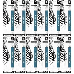 12 Pack: Zebra Pen F-Refill 0.7mm Black 1 per Pack - Zebra Pen 85511