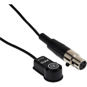 AKG Pro Audio C411 PP High-Performance Miniature Condenser Vibration Pickup for Stringed Instruments with MPAV Standard XLR Connector Black