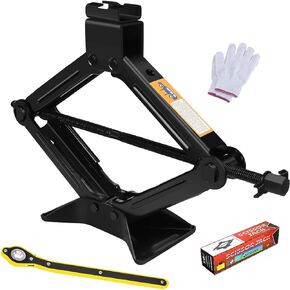 Scissor Jack Set-2 Ton (4409 lbs) Upgraded Double Tooth Spiral Car Jack Kit,Quick Lifting Tire Changing Kit,Car Tire Jack for Auto/SUV/MPV