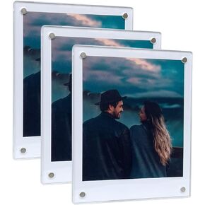 3.5x4.25" Magnetic Polaroid Picture Frame, Fridge Magnet Frame for Polaroid Now i-Type/600/SX-70/OneStep+/Instax Wide 300/200/210 Photo, Polaroid Display Frame [3 Packs 6 Panels]