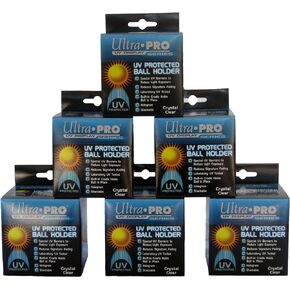 6 Ultra Pro Square Baseball Display Holder w/Stand UV Protection New Lot Set (6 Baseball Cubes)