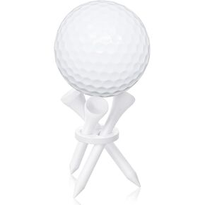 1 Pc Acrylic Golf Ball Display Holder Tripod Golf Ball Display Rack Golf Ball Display Stand Holder for Memorabilia Decor Autograph Protection Collection, Includes 3 Golf Tees and 1 Ring