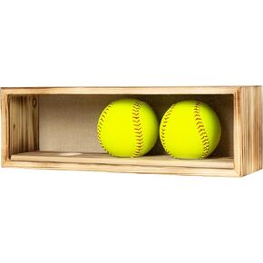 Freezing point 9" Baseball 12" Softball Display Case for Balls Homerun Shadow Box Frame Wall Mount Small Stand Holder Cubes Memorabilia Clear Sport Collectibles Single Gifts for Boys 3
