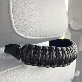 Headrest Grab Handles Rear Seat Passenger Grip Handles Universal for Jeep Wrangler,Ford Bronco,Tacoma,Tundra,Trucks,SUV,Cars,2Pack (Black)