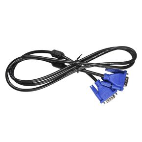 HQRP 5ft / 1.5m VGA/SVGA/Super VGA 15-pin HD15 (M/M) Cable/Cord for TV, PC Monitor, LCD Monitor, Projector, Display
