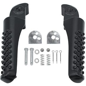 Mini Bike Foot Pegs Foot Pedal Kit for Coleman CT200U Trail 200 CT200U-EX BT200X Massimo MB200 Axis M200 CT100U Trail 100 CC100X 196cc 212cc 6.5hp Foot Rest Bracket Parts Black