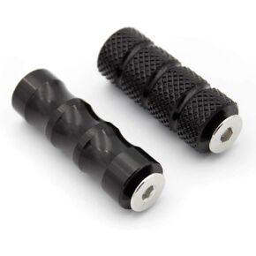 6mm Hole Motorcycle Gear Shift Pegs Brake Footpegs Footrest Foot Pedal Universal for Rearsets Black