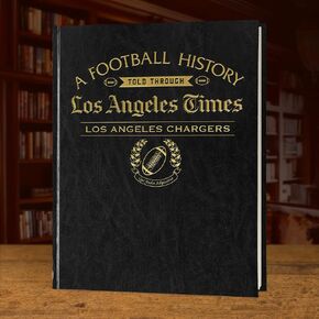 Signature gifts Personalized Football History Book - Sports Fan Gift - A Pro Football History Told Through Newspaper Archive Coverage - Add a Name Gold Foil Embossed for Free