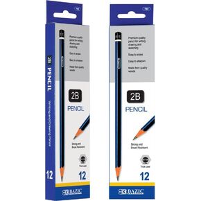 BAZIC #2B Premium Wood Pencil, Blue, 12 Per Pack