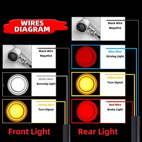 FATECIM 4X دراجة نارية LED الخلفية الأمامية بدوره إشارات رصاصة الذيل أضواء تشغيل الفرامل إيقاف أضواء دراجة نارية المصابيح الخلفية وامض مؤشرات لبوبر هارلي هوندا ياماها سوزوكي كاواساكي المروحية الكروم in Saudi Arabia