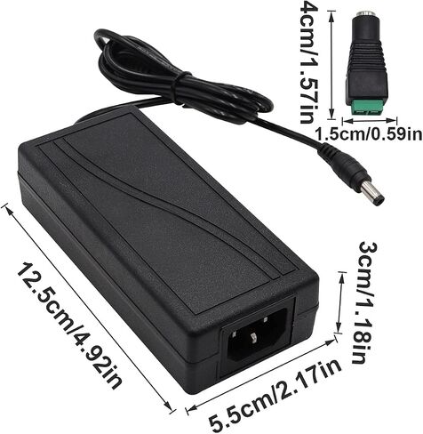 mxuteuk 2 Prong AC 100-240V to DC 12V 5A Security Camera Power Adapter 8-Way Power Splitter Cable with Female 12v DC Power Jack Adapter Connector,for Led Strip CCTV Camera M-025 in Saudi Arabia