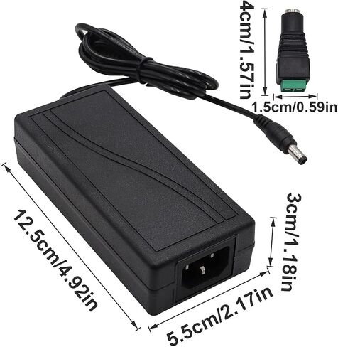 mxuteuk 2 Prong AC 100-240V to DC 12V 5A Security Camera Power Adapter 8-Way Power Splitter Cable with Female 12v DC Power Jack Adapter Connector,for Led Strip CCTV Camera M-025 in Saudi Arabia