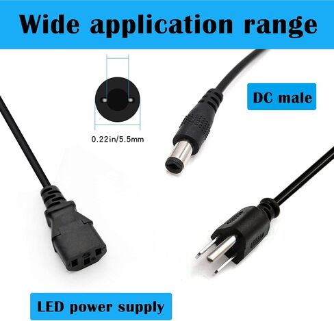 mxuteuk 2 Prong AC 100-240V to DC 12V 5A Security Camera Power Adapter 8-Way Power Splitter Cable with Female 12v DC Power Jack Adapter Connector,for Led Strip CCTV Camera M-025 in Saudi Arabia