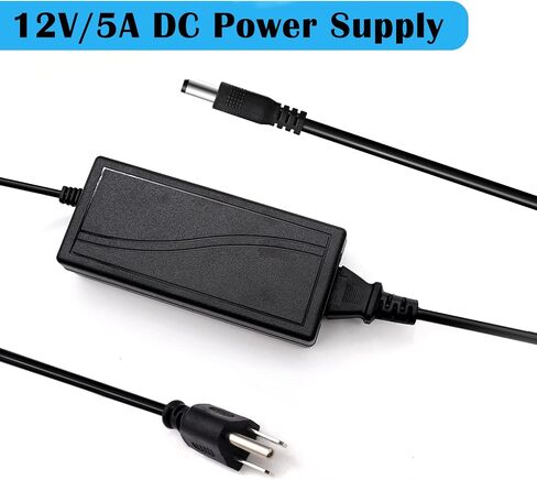 mxuteuk 2 Prong AC 100-240V to DC 12V 5A Security Camera Power Adapter 8-Way Power Splitter Cable with Female 12v DC Power Jack Adapter Connector,for Led Strip CCTV Camera M-025 in Saudi Arabia