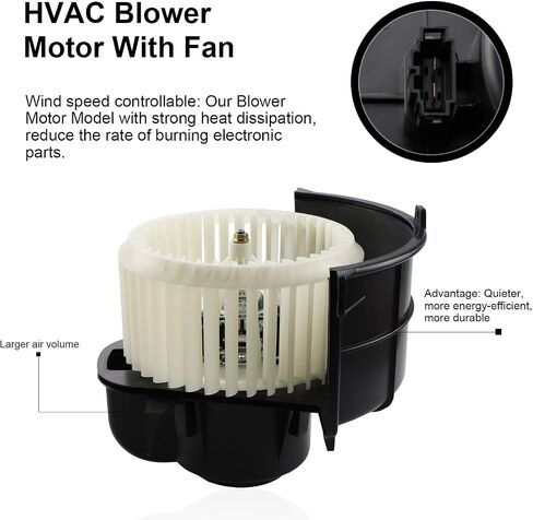 محرك منفاخ سخان Youxmoto 700262 HVAC (أمامي) مناسب لـ 2007-2015 Audi Q7، 2004-2010 Volkswagen Touareg AC Fan Motor Assembly in Saudi Arabia