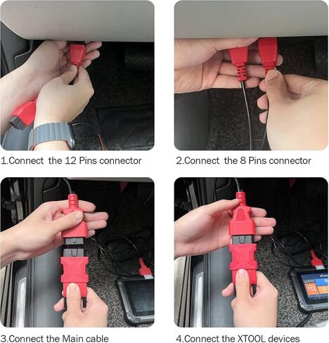 XTOOL12+8 Cable Adapter for FCA Chrysler, Work with XTOOL X100 PAD PLUS/PADS/IP616/IP819/IK618/D7/D7S/D7W/D8/D8S/D8BT/D8W/D9/D9S/D9 PRO/D9S PRO/X100 PAD3/MAX in Saudi Arabia