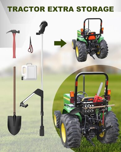 صندوق/صينية أدوات جرار ملائمة عالميًا مع حامل أدوات متعدد الوظائف للخدمة الشاقة مقاس 24x10x10 بوصة/حامل أدوات رف مناسب لجرارات John Deere/Kubota in Kuwait