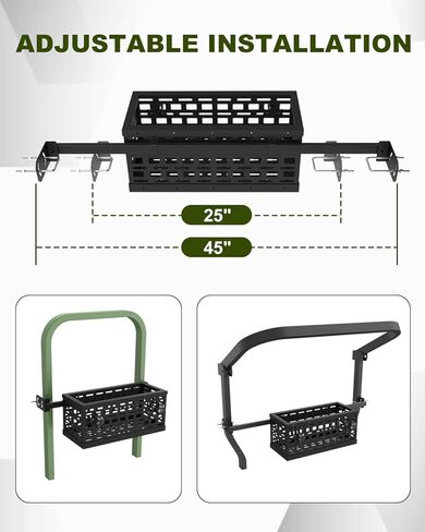 صندوق/صينية أدوات جرار ملائمة عالميًا مع حامل أدوات متعدد الوظائف للخدمة الشاقة مقاس 24x10x10 بوصة/حامل أدوات رف مناسب لجرارات John Deere/Kubota in Kuwait