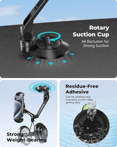 حامل الكمبيوتر اللوحي Viozon للمكتب، حامل الهاتف على شكل كأس Scution، للهاتف اللوحي/الخلوي مقاس 4.7 بوصة - 13 بوصة، زاوية الارتفاع قابلة للتعديل، استخدام في اتجاهين، ذراع التحرير السريع، المكتب، صالة الألعاب الرياضية، المطبخ in Kuwait