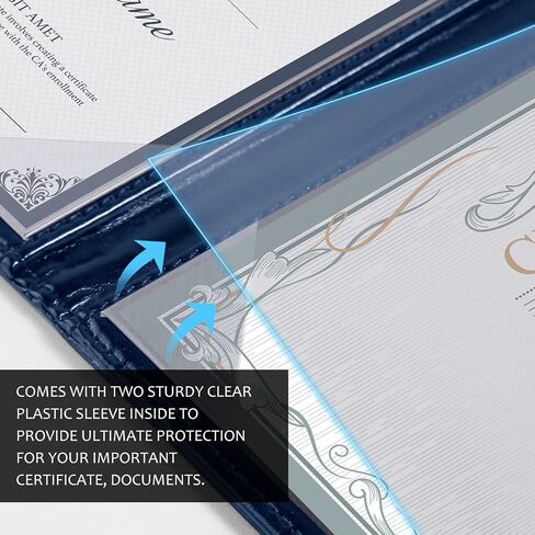 Diploma Cover Restaurant Menu Covers 8.5 x 11 Navy Blue Leather Certificate Holder-Document Holder US Letter Size 2019 Graduation Gifts in Saudi Arabia