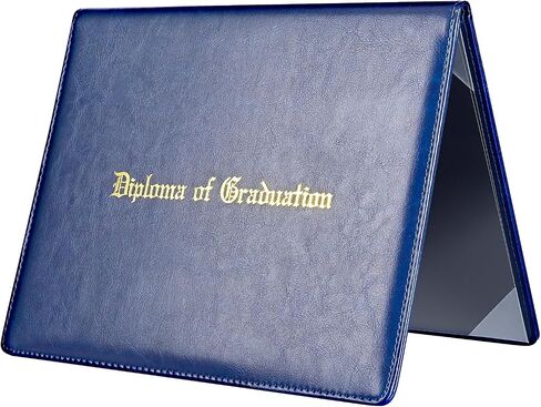 Diploma Cover Restaurant Menu Covers 8.5 x 11 Navy Blue Leather Certificate Holder-Document Holder US Letter Size 2019 Graduation Gifts in Saudi Arabia
