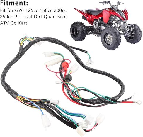 نول سلك محرك Aramox، مجموعة أسلاك المحرك CDI وحدة الملف اللولبي لقابس GY6 125cc 150cc 200cc 250cc رباعية الدراجة ATV Go Kart in Kuwait