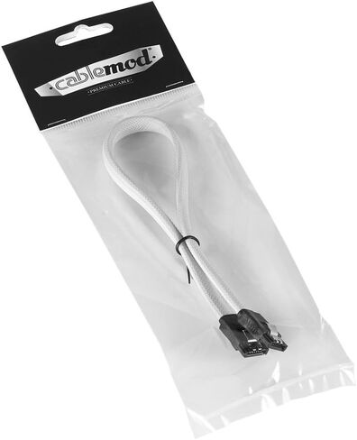 كابل CableMod ModMesh الأكمام SATA 3 (أبيض، 60 سم) in Saudi Arabia
