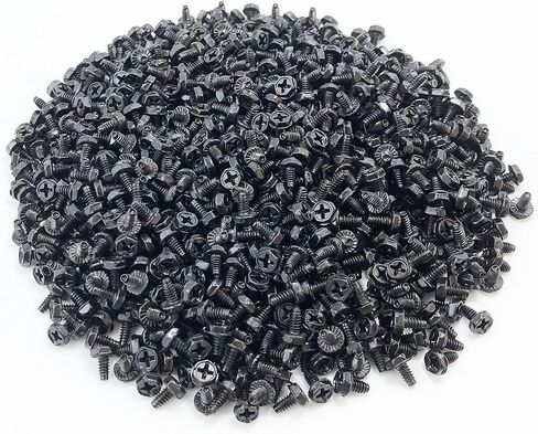 100 pcs M3x5 Black Round Head PC Mounting Computer Screws Computer Case Fixed Motherboard Screw in Saudi Arabia