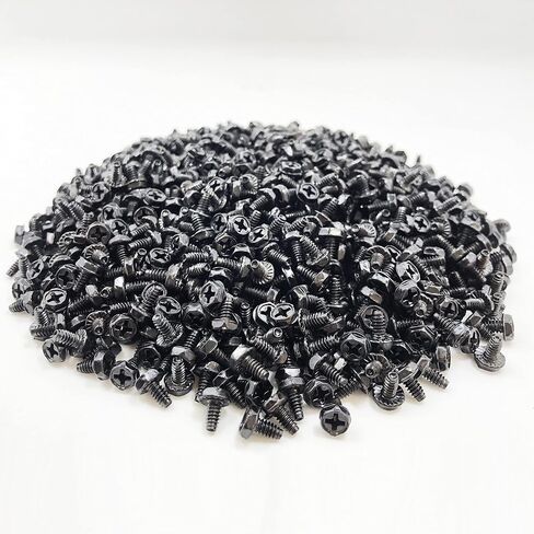 100 pcs M3x5 Black Round Head PC Mounting Computer Screws Computer Case Fixed Motherboard Screw in Saudi Arabia