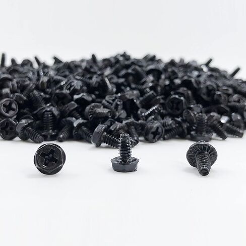 100 pcs M3x5 Black Round Head PC Mounting Computer Screws Computer Case Fixed Motherboard Screw in Saudi Arabia