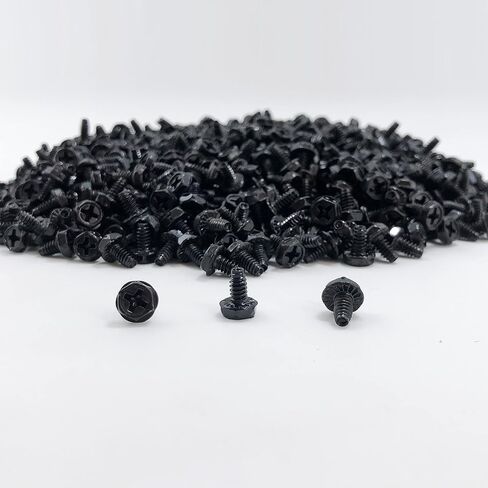 100 pcs M3x5 Black Round Head PC Mounting Computer Screws Computer Case Fixed Motherboard Screw in Saudi Arabia