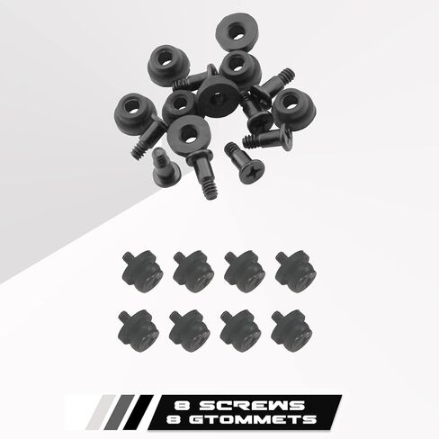 8 x Screws Isolation Mounting Guide Screws with Grommets + Phillips Screwdriver Designed for 2.5"Hard Drive Solid State Drive,M3X6,10mm,Black,Philips Head in Saudi Arabia