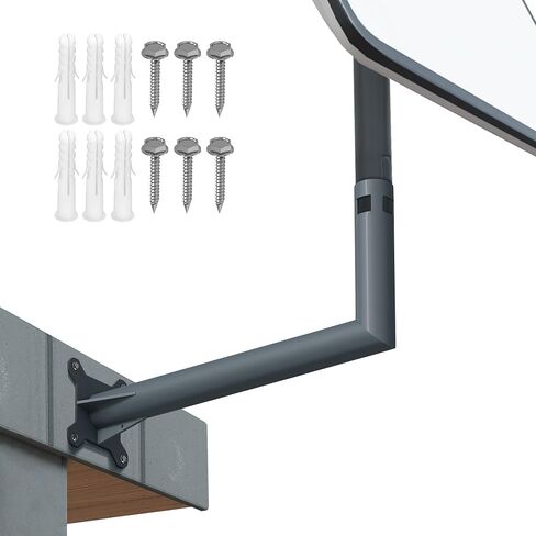 Nearockle Steel Wall Pole Roof Mount Bracket Compatible for Starlink V2, Mounting Kit for Starlink Internet Kit Satellite, Outdoor TV Antenna Mounting(Short Bracket) in Saudi Arabia