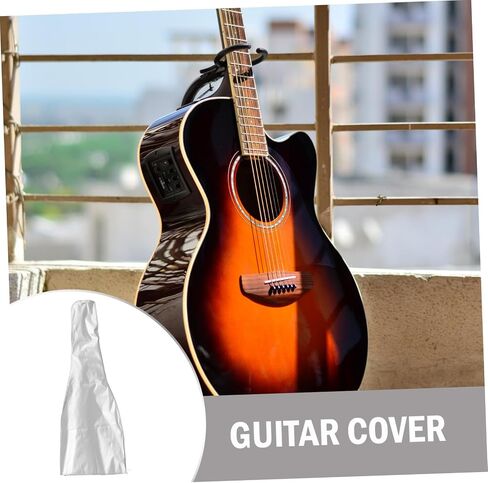 Milisten 2pcs guitar cover guitar shell case guitar stand cover Bass Cover guitar cover for stand guitar gig bag bass guitar Bass Protector Silver coated cloth - bracket cover in Saudi Arabia