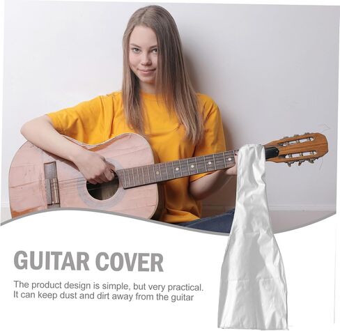 Milisten 2pcs guitar cover guitar shell case guitar stand cover Bass Cover guitar cover for stand guitar gig bag bass guitar Bass Protector Silver coated cloth - bracket cover in Saudi Arabia