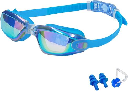 Kids Goggles for Swimming 2 Pack - Waterproof Fog Anti-UV Youth Swimming Goggles For Children Boys and Girls in Saudi Arabia