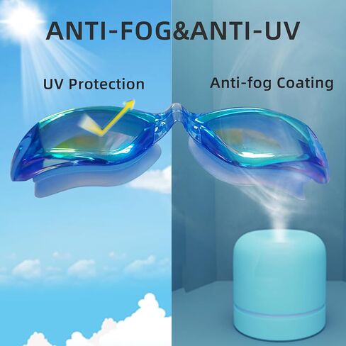 Kids Goggles for Swimming 2 Pack - Waterproof Fog Anti-UV Youth Swimming Goggles For Children Boys and Girls in Saudi Arabia