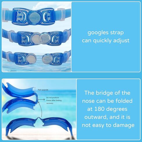 Kids Goggles for Swimming 2 Pack - Waterproof Fog Anti-UV Youth Swimming Goggles For Children Boys and Girls in Saudi Arabia