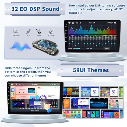 4+64G 8 Cores Android 13 Stereo for Jeep Compass Patriot Radio 2010-2016, 10.1 Inch HD Touchsceen with Wireless CarPlay Android Auto GPS WiFi Backup Camera Mirror Link BT Mic FM RDS in Kuwait