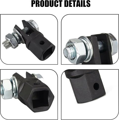 1 PC 1/2In Car Scissor Jack Adapter Replacement, Waterproof Durable Metal Vehicle Lug Drive Wrench Tool Accessories, Universal Automotive Repair Accessories for Jack RV Trailer (Black) in Saudi Arabia